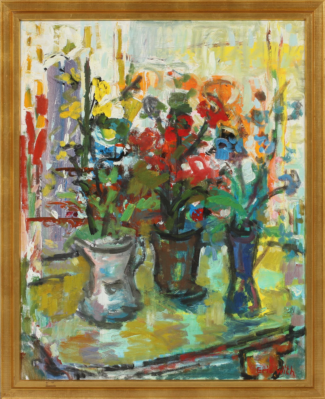 ERIC WITH. Olja på duk, signerad.