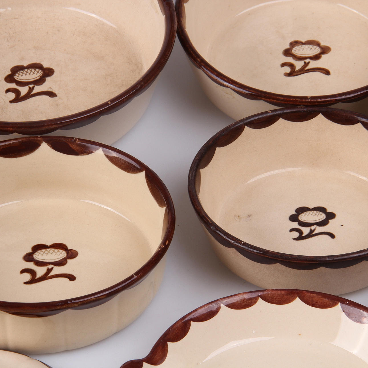 SERVISDELAR, 10 st. "pyro", Wilhelm Kåge, Gustavsberg.