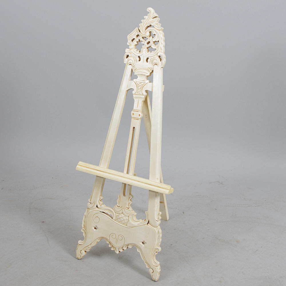 BORDSSTAFFLI, vitmålat, rokokostil, samtida.