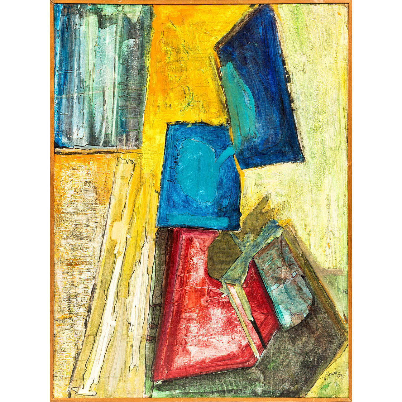 Unknown artist, oil on canvas, signed and dated 1969 on verso. Art ...