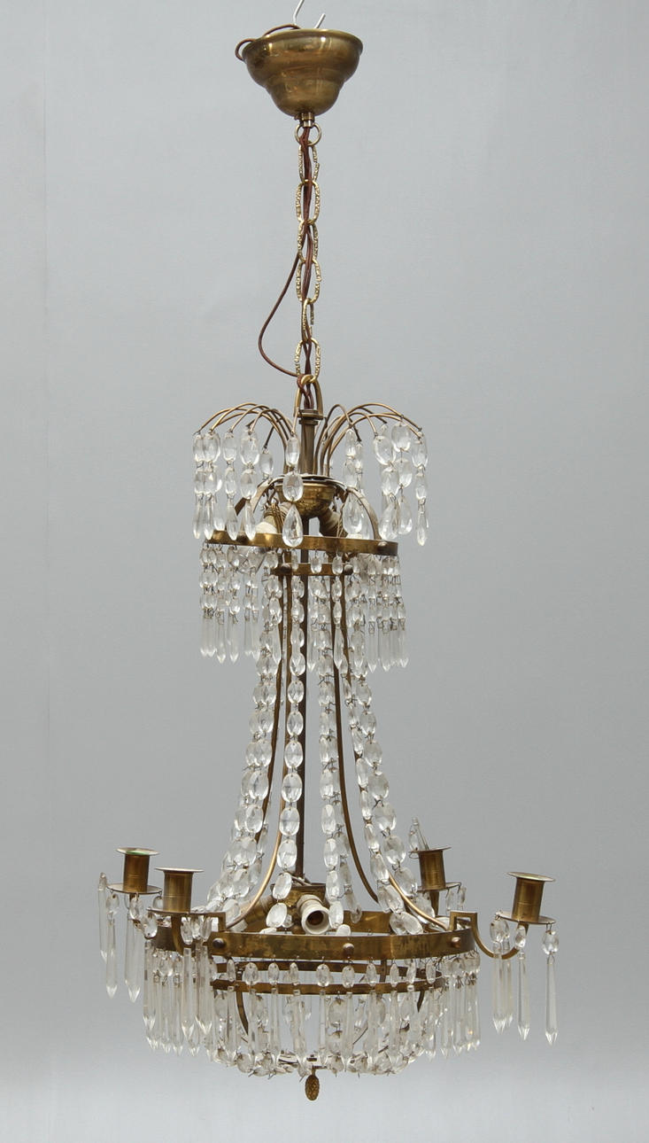 LJUSKRONA, för fyra ljus, gustaviansk stil, 1800-tal.