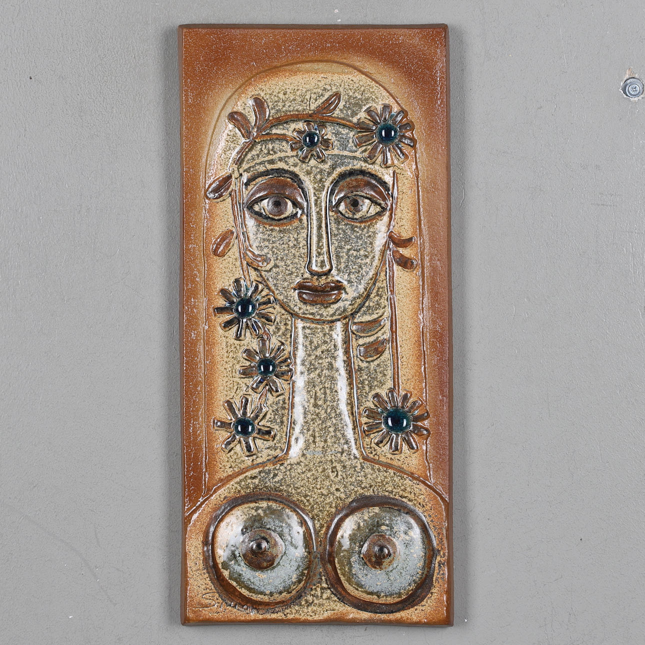 JOSEPH SIMON. wall relief, ceramics, Söholm, Denmark, second half