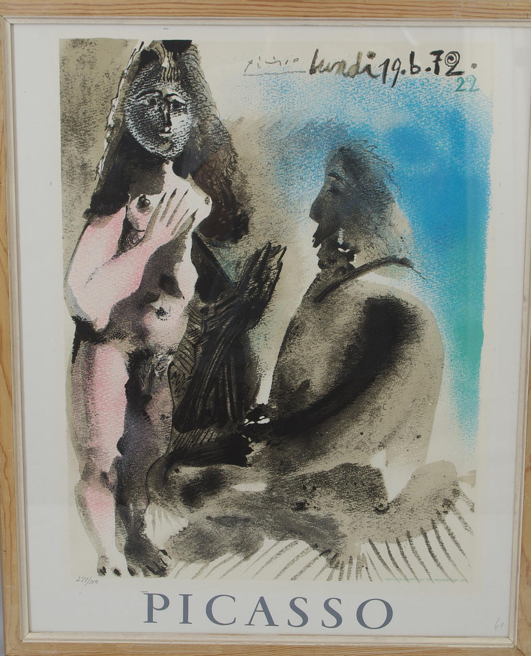 UTSTÄLLNINGSAFFISCH, Picasso, galleri Loise Leiris.