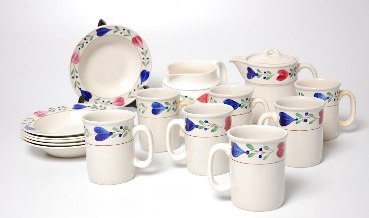 SERVIS, 15 delar porslin, " Allmoge " Gustavsberg.