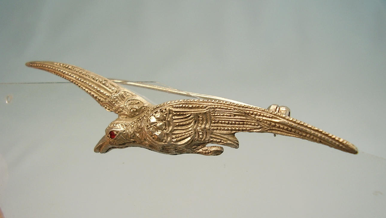 ANTIK SØLVBROCHE MÅGÅGE Sølv 835 Måge Jonathan.