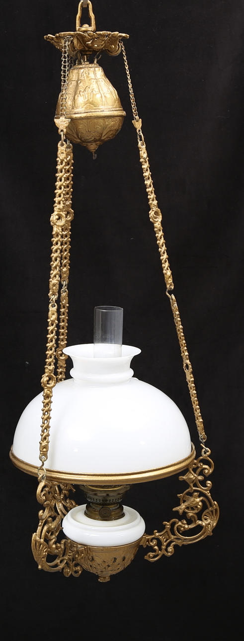 FOTOGENLAMPA, takmodell, 1800-tal. Total höjd 79 cm.