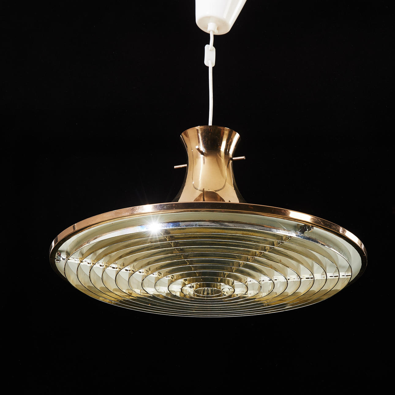 LENNART CENTERWALL, Loftslampe, "Rex" til IKEA, 1971, messing.