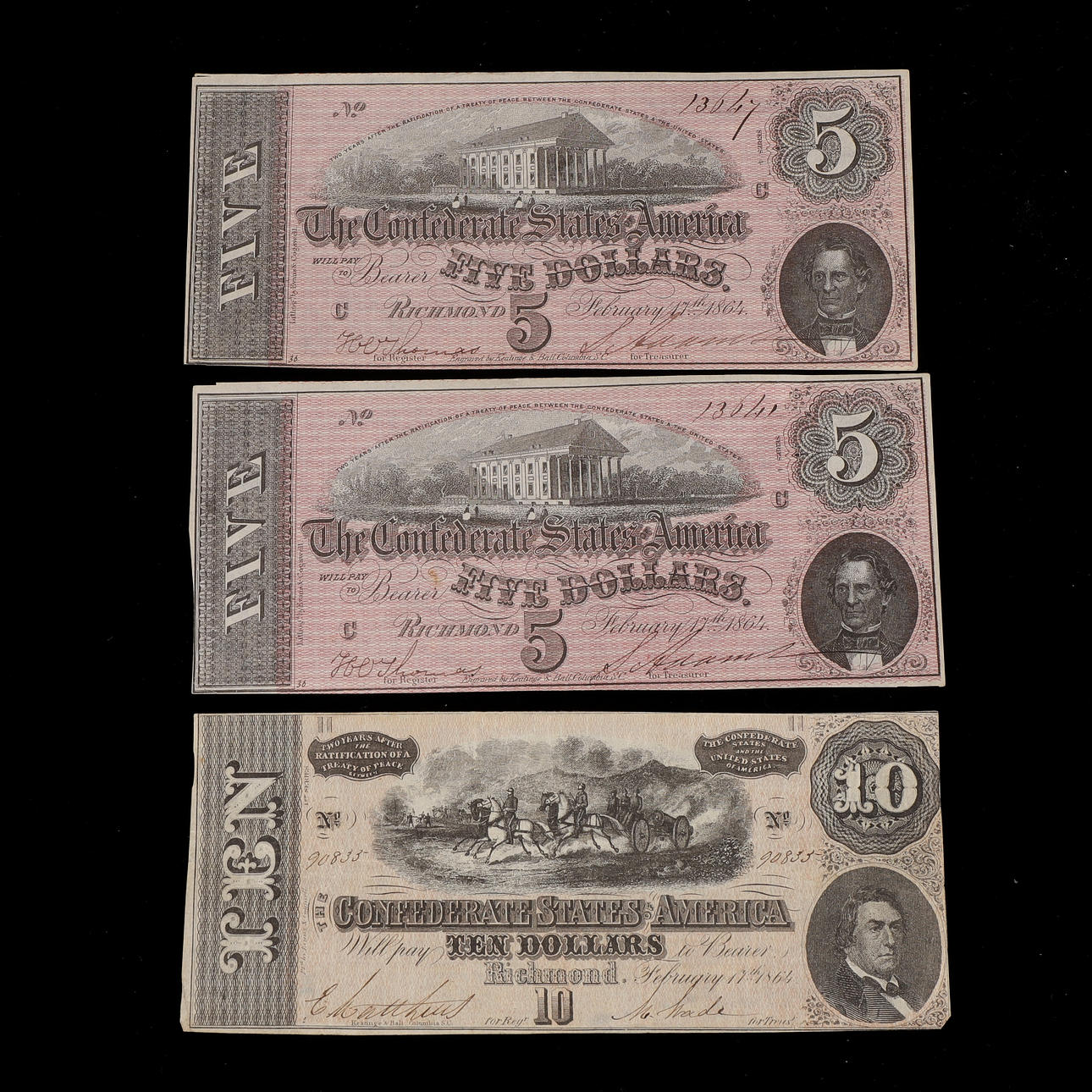 DOLLARSEDLAR, 3 st, USA, 1864.