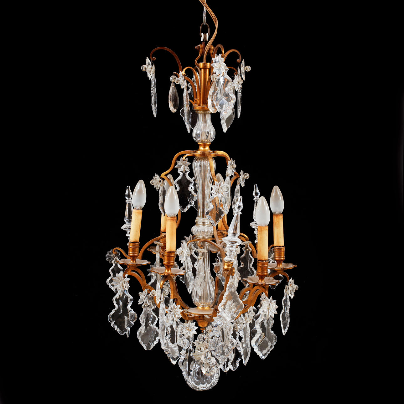 LJUSKRONA, barockstil, höjd ca 90 cm.