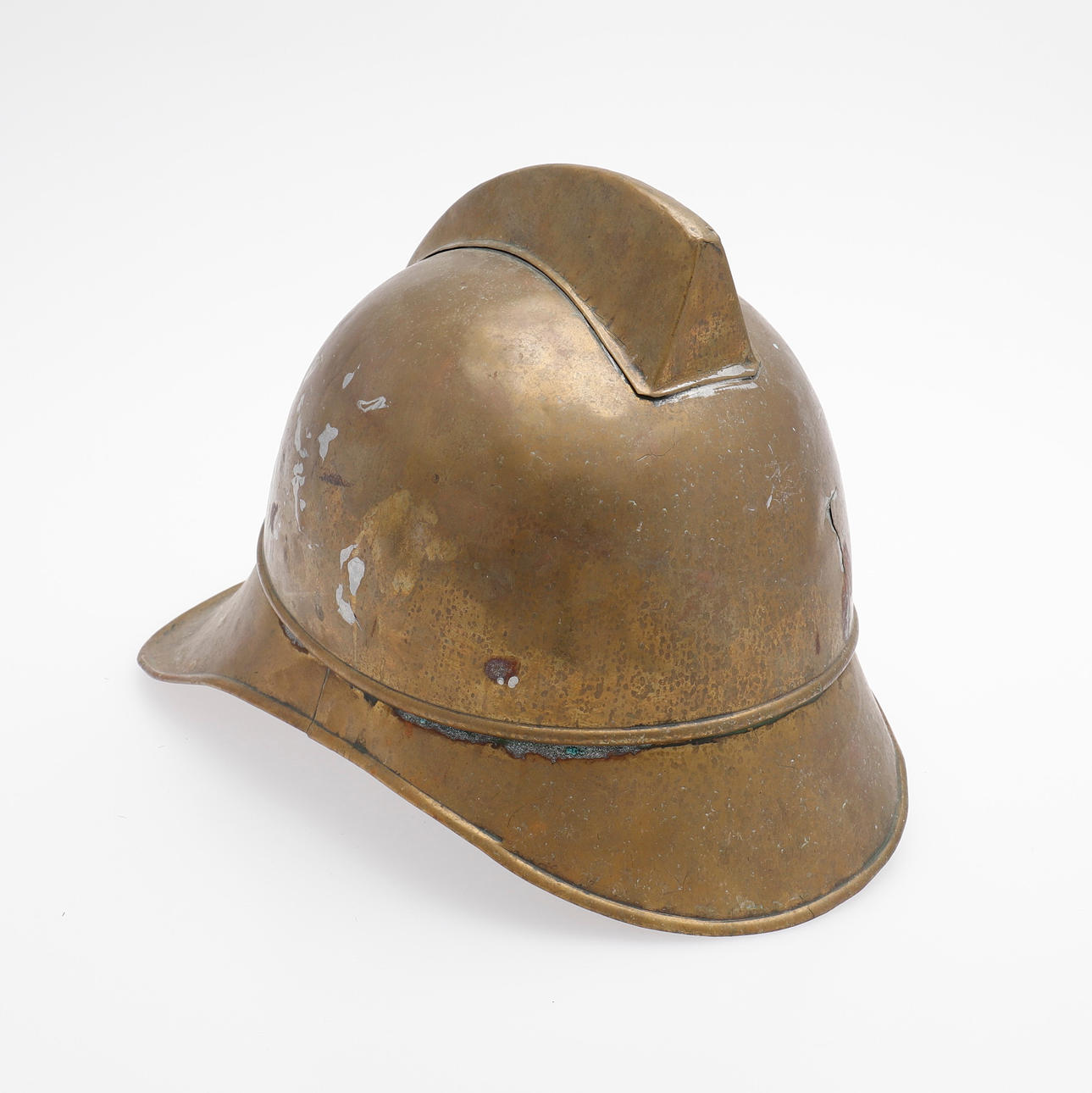 BRANDHJÄLM, mässing, antik.