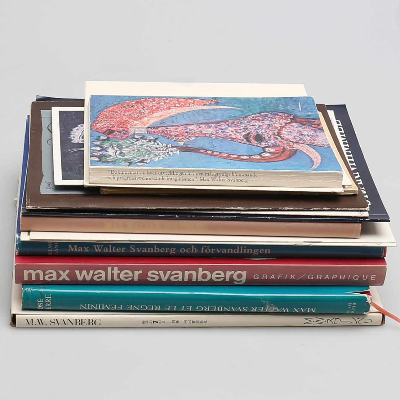 PARTI KONSTBÖCKER 17 st. Max Walter Svanberg.