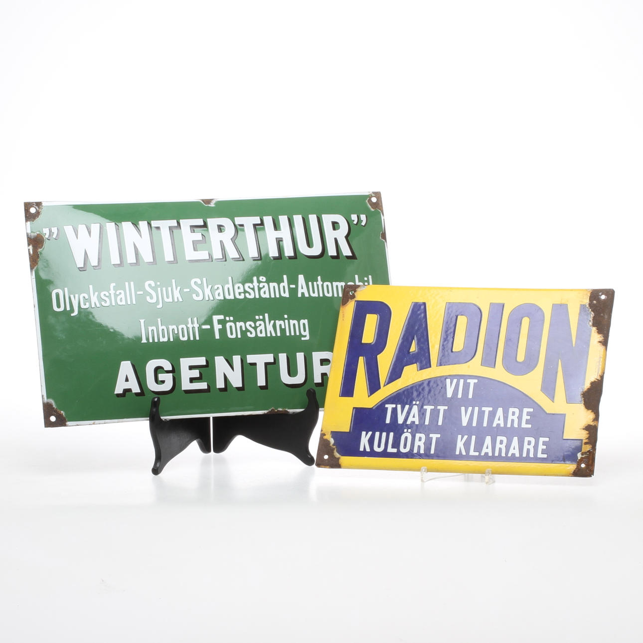 EMALJSKYLTAR, 2 st, Winterhur samt Radion.