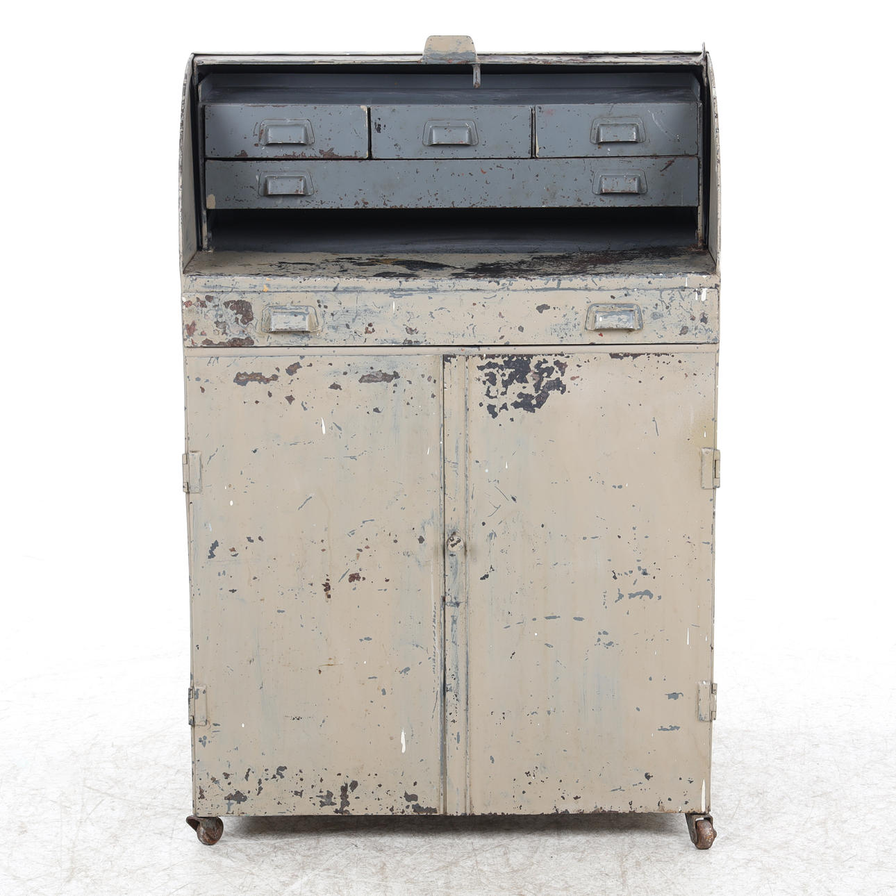 MOBILIARIO INDUSTRIAL, años 40, chapa lacada.