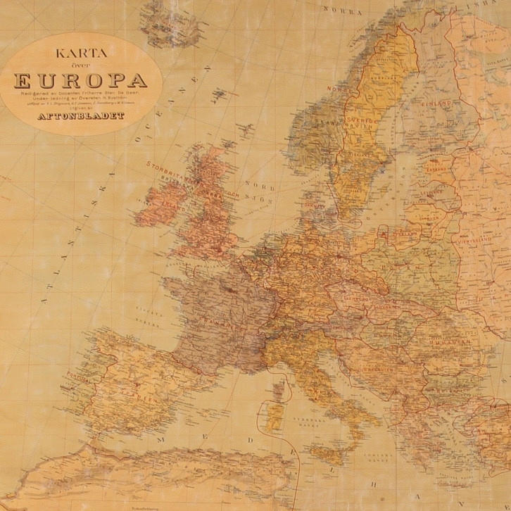 KARTA, Europa, Aftonbladet, 1900-talets första hälft.