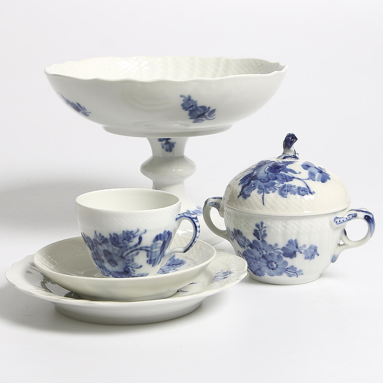 SERVIS, 38 delar, porslin, "Blå Blomst", Kunglig Dansk.