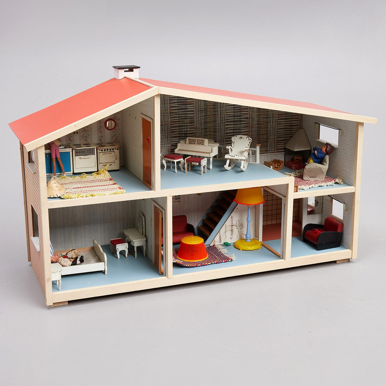 DOCKSKÅP, Lundby, med dockleksaker.