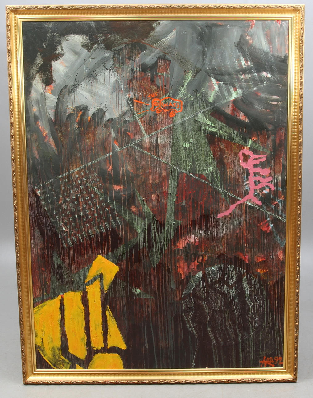 MIKAEL ANDERSSON. "Tecken i tiden III", olja på duk, monogramsignerad och daterad.