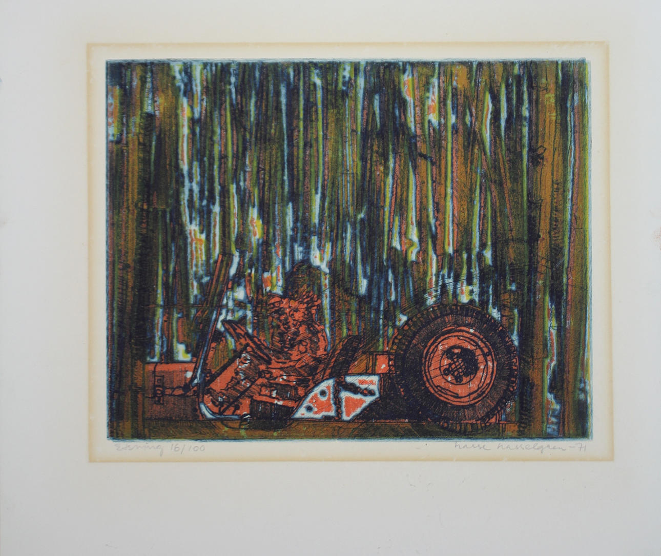 HASSE HASSELGREN. Etsning, signerad samt numrerad.