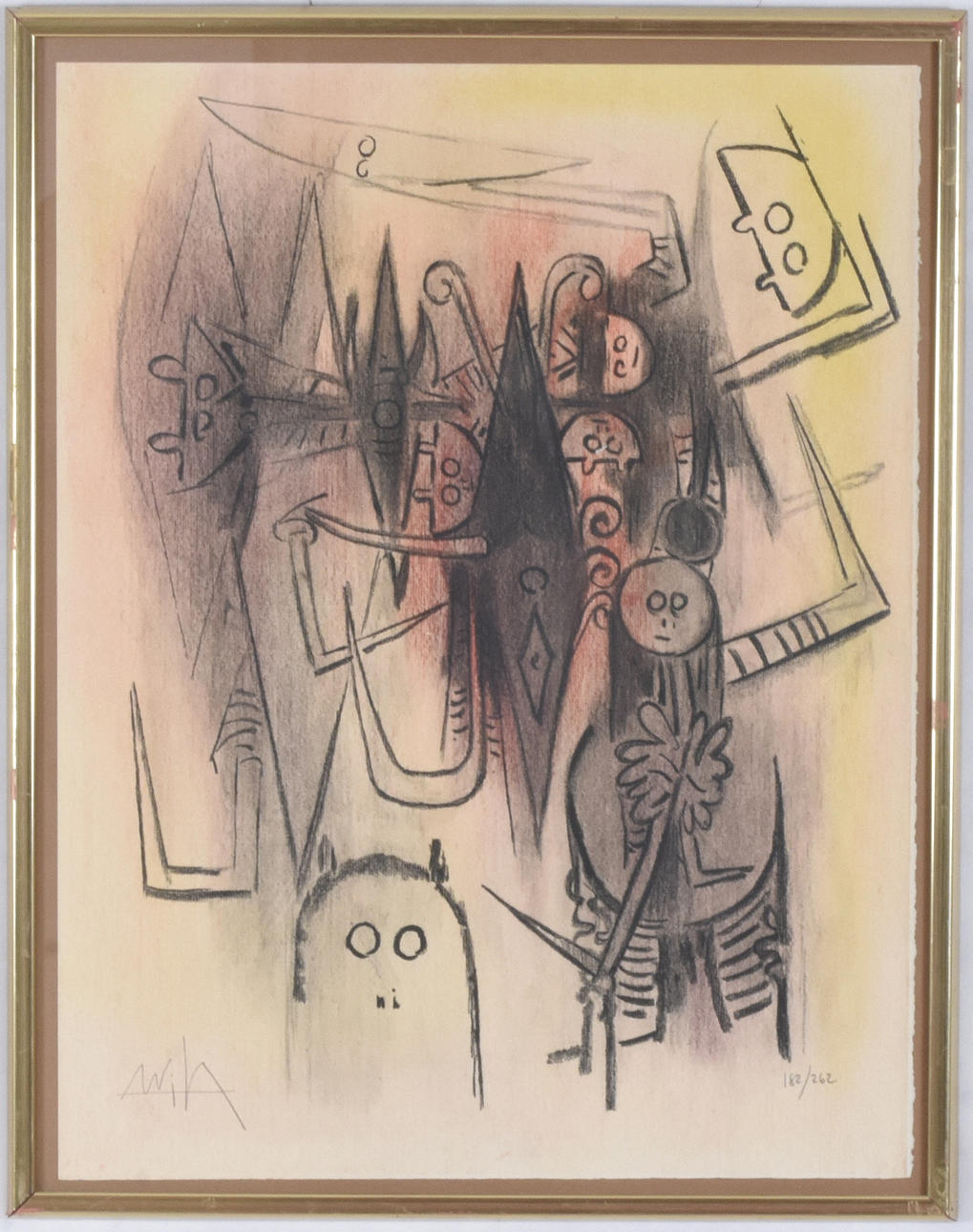 WIFREDO LAM. Färglitografi.