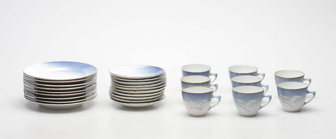 KAFFESERVIS, 16 delar, "Blå Måsen" Bing och Grøndahl.