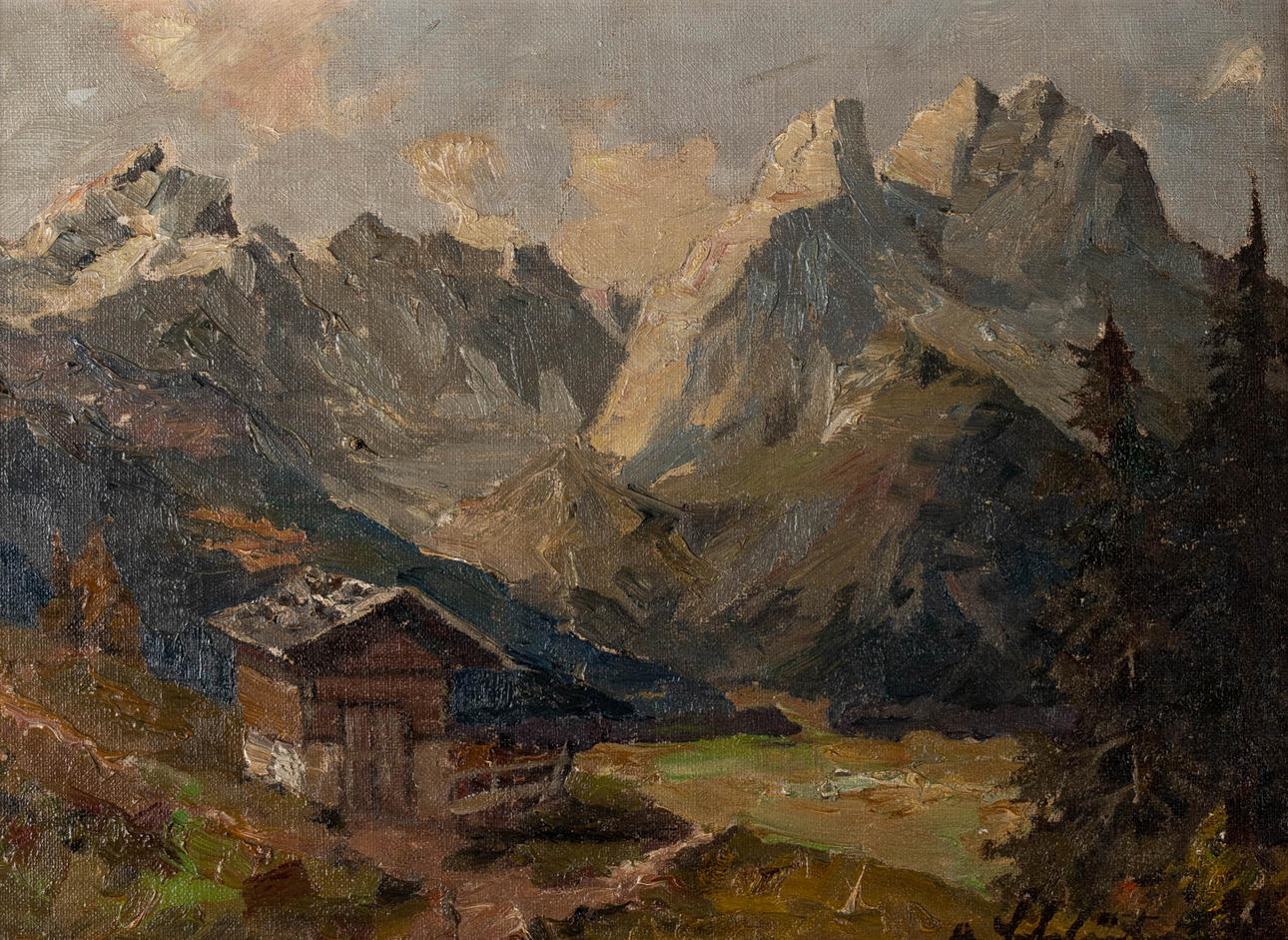 ADOLF SCHLÜTER (1890-?). Berglandschaft.