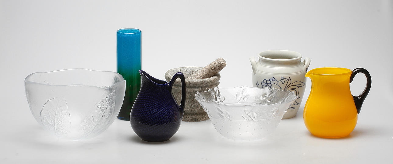 GLAS och PORSLIN, 7 delar, 1900-tal.