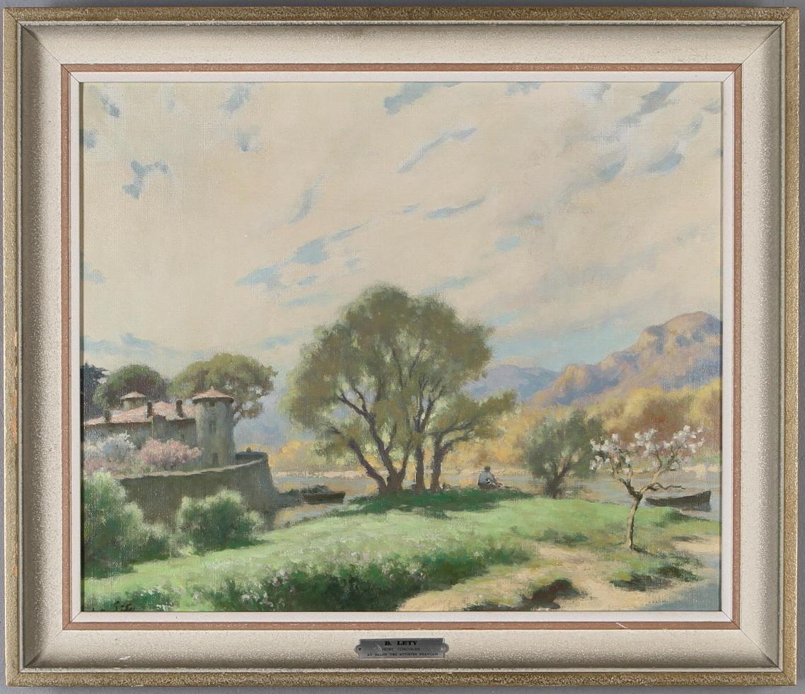 HIPPOLYTE LETY. Landskapsmotiv, olja på duk, signerad.