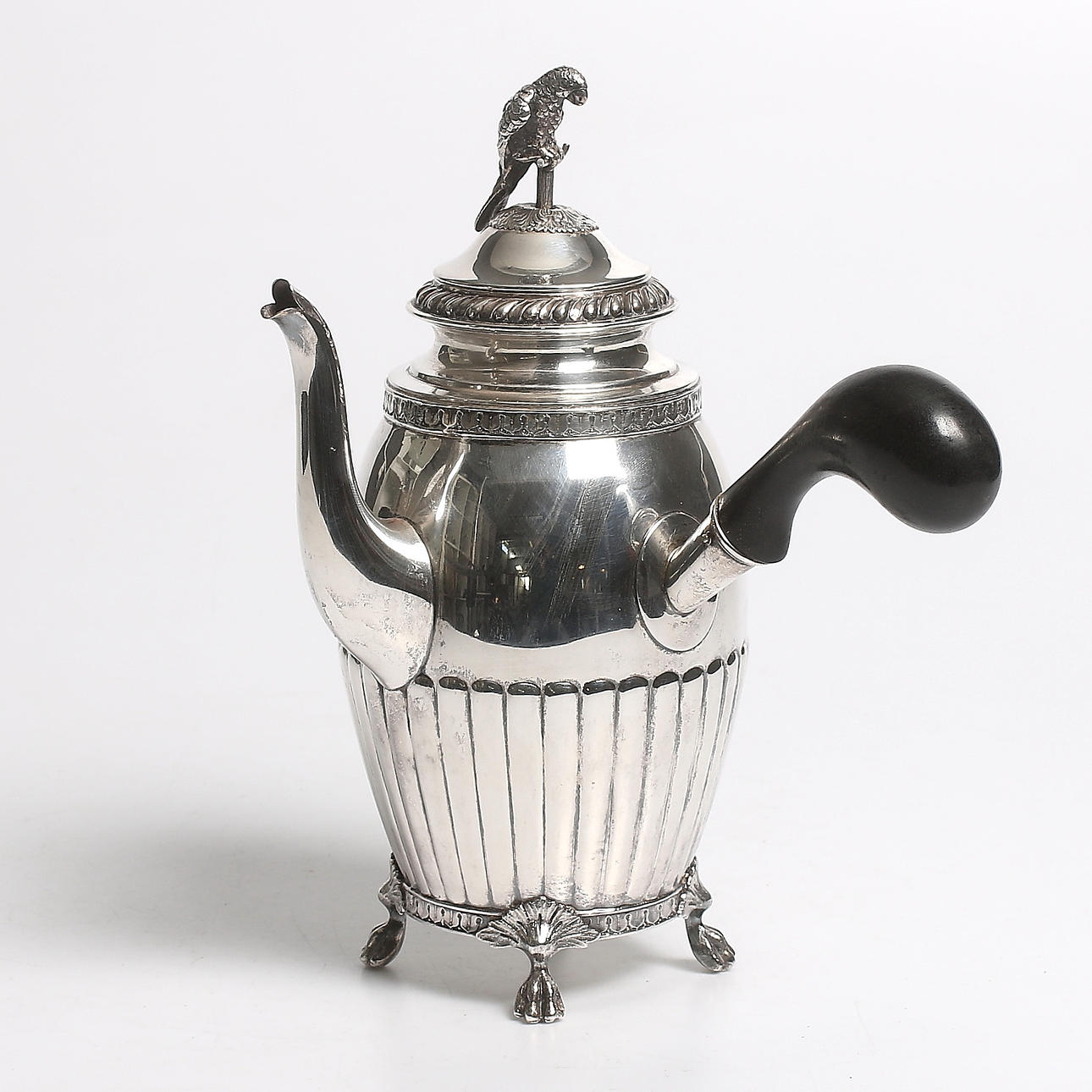 KAFFEKANNA, silver, AG Dufva, 1914. Vikt 587 gram.