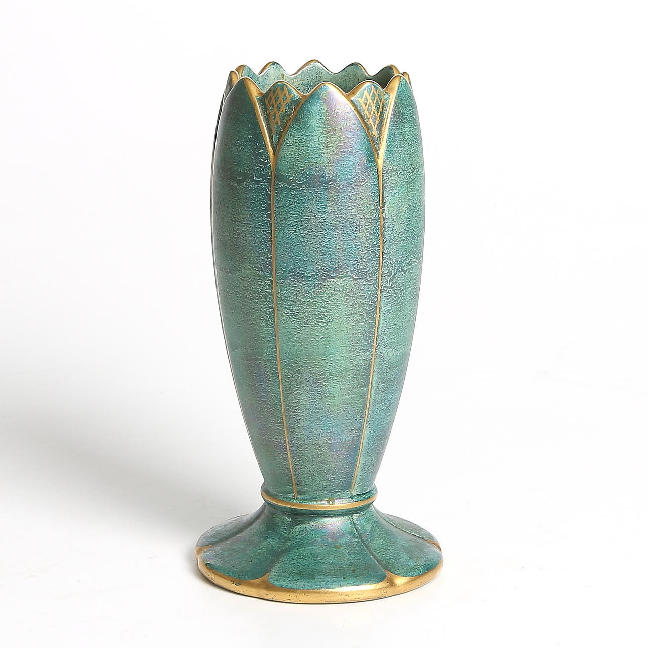 VAS, flintgods, Josef Ekberg, Gustavsberg, signerad.