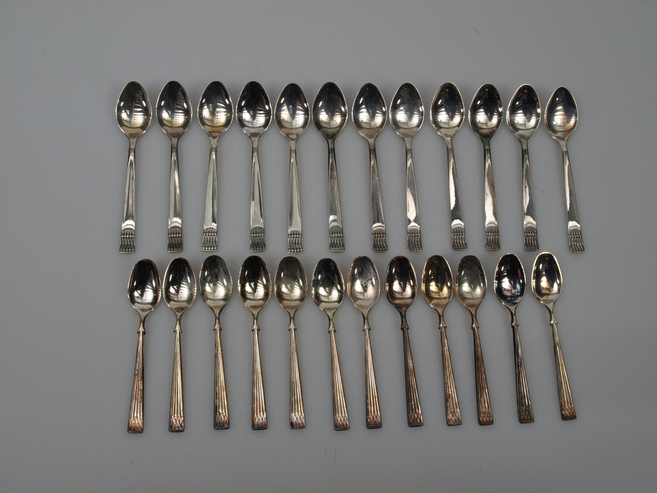 PARTI MOCKASKEDAR, 12+12 stycken, silver, 211,1 gram.