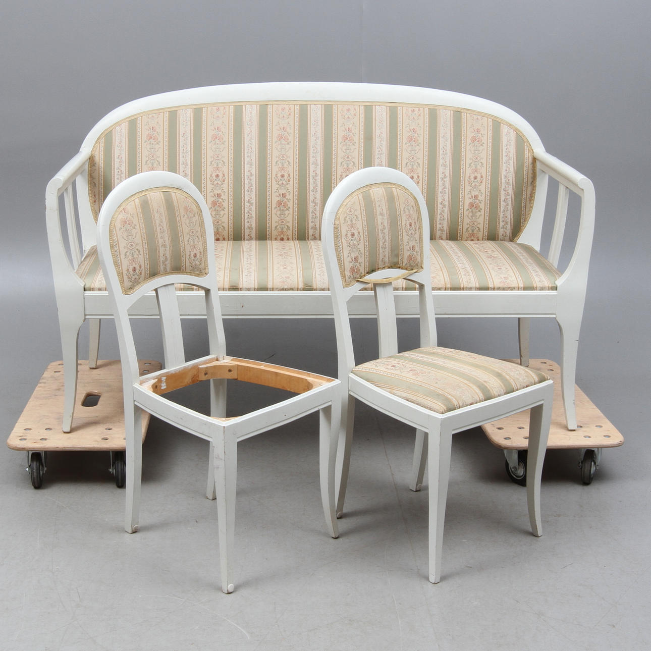 SOFFA samt STOLAR, 2 st, 1900-talets början.