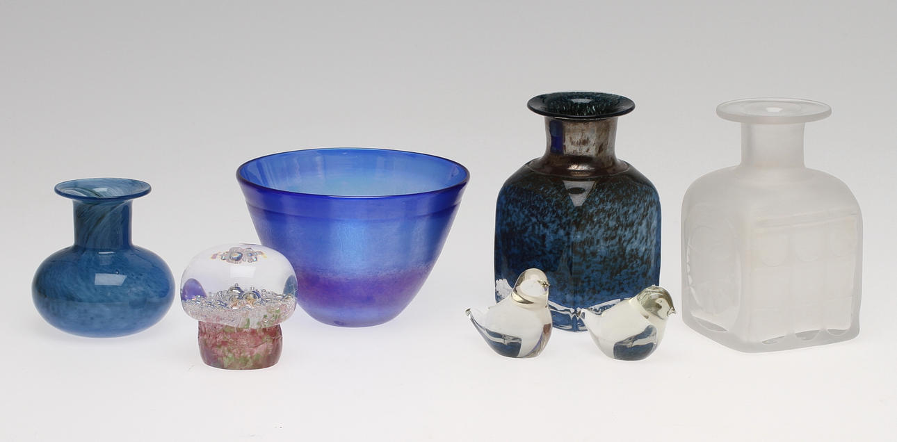 PARTI GLAS, 7 delar, bland annat Jakkoo Nieme Nuutajärvi Notsjö samt Bertil Vallien Boda-Åfors.