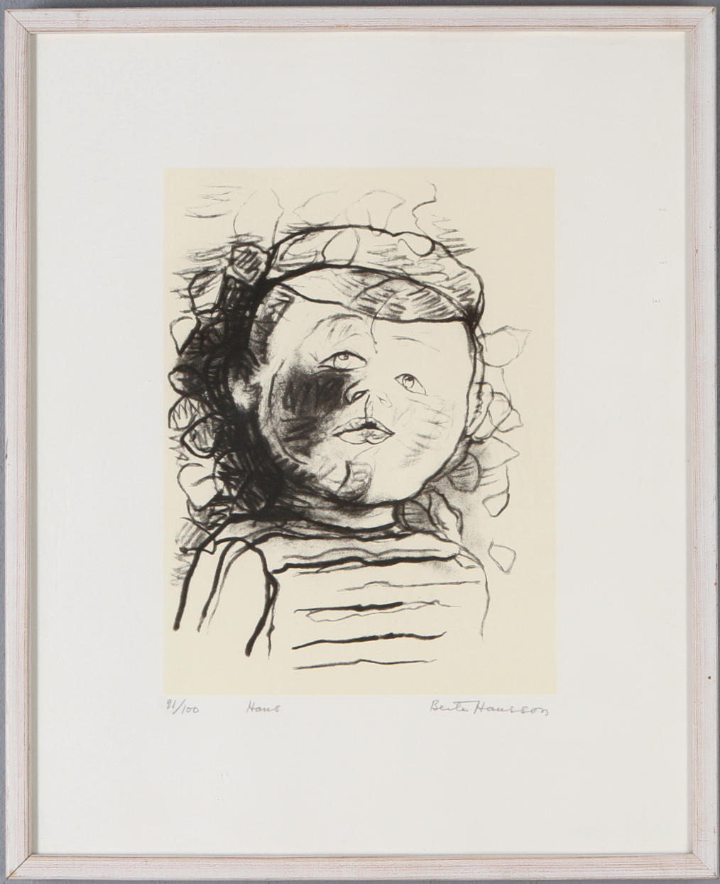 BERTA HANSSON. "Hans", grafiskt blad, signerad och numrerad 91/100.
