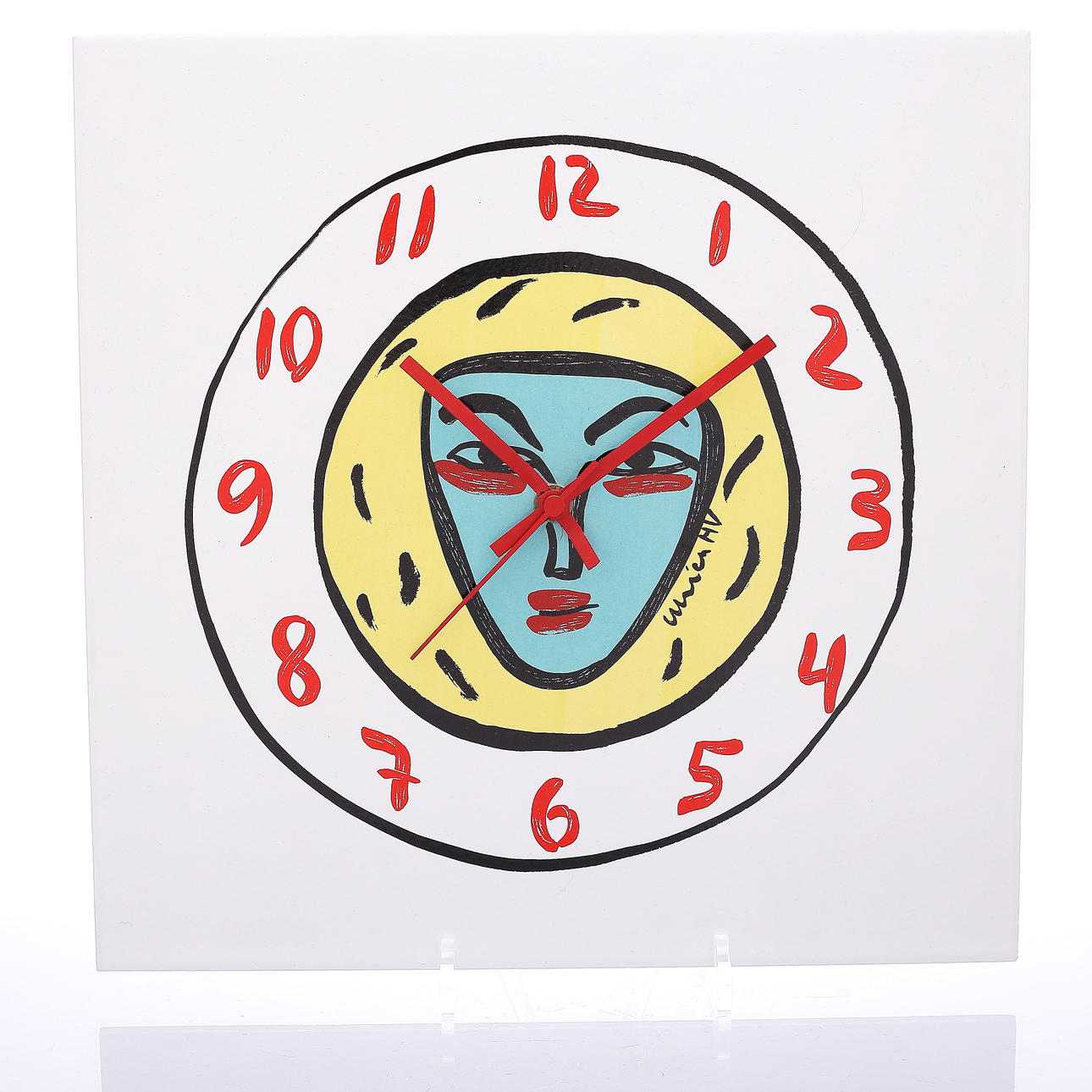 ULRICA HYDMAN-VALLIEN. Wall clock, porcelain, signed.