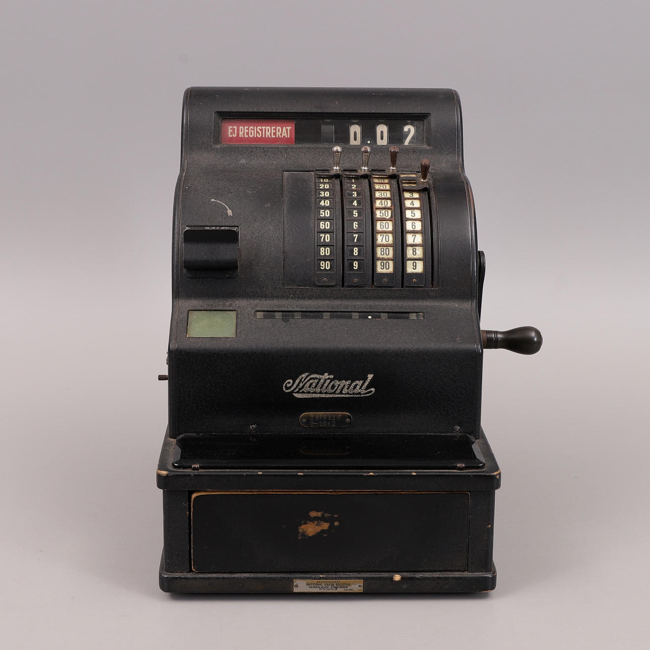 Registrierkasse, National, Anfang 1900.