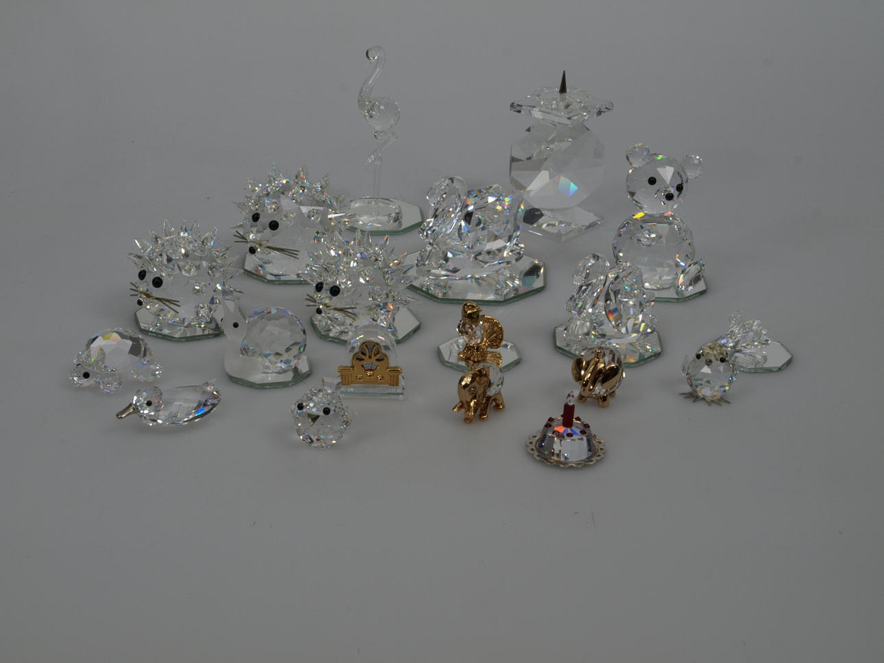 FIGURINER, kristall, 19 stycken, Swarovski.