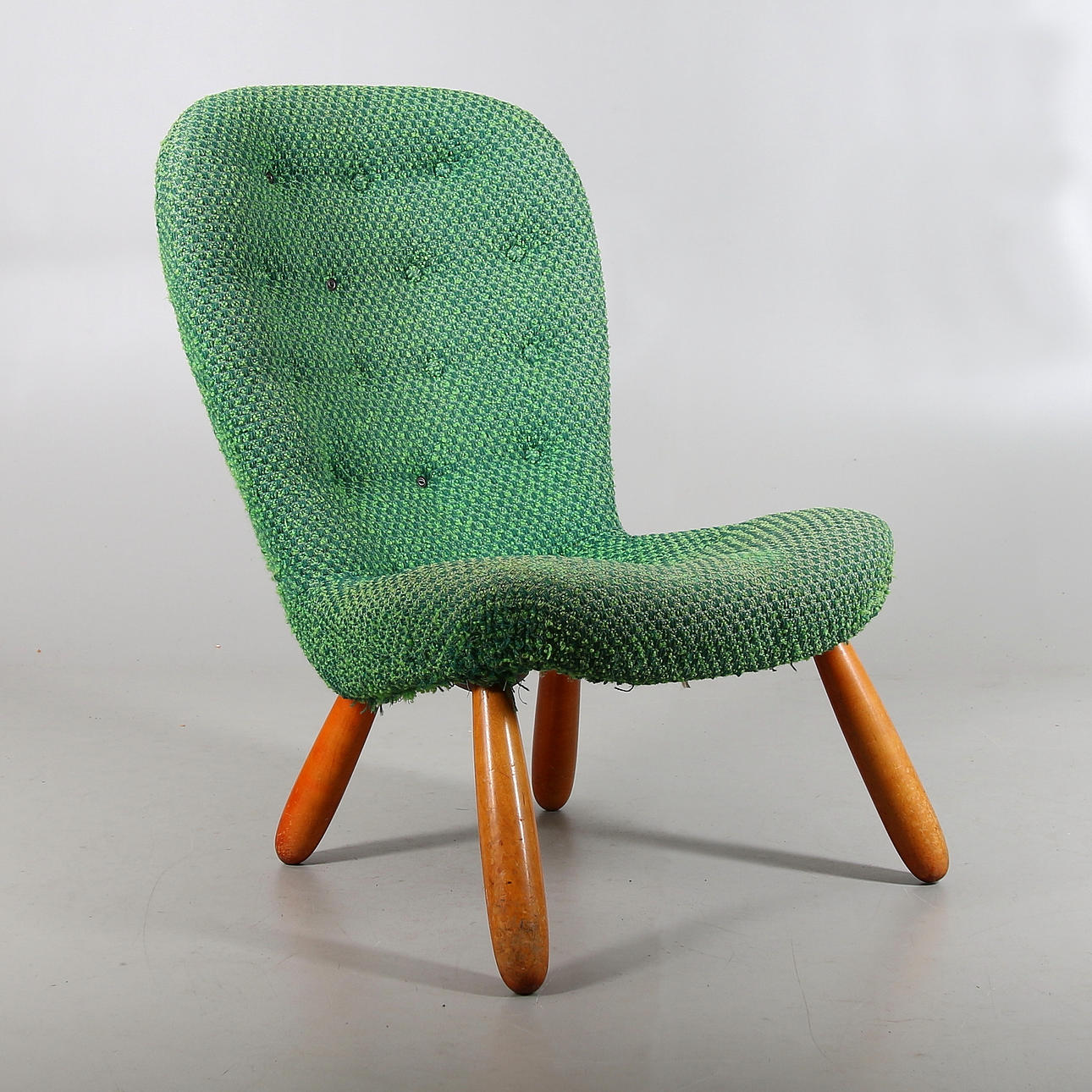 FÅTÖLJ, "Muslingestolen", tillskriven Philip Arctander. 1950-tal.