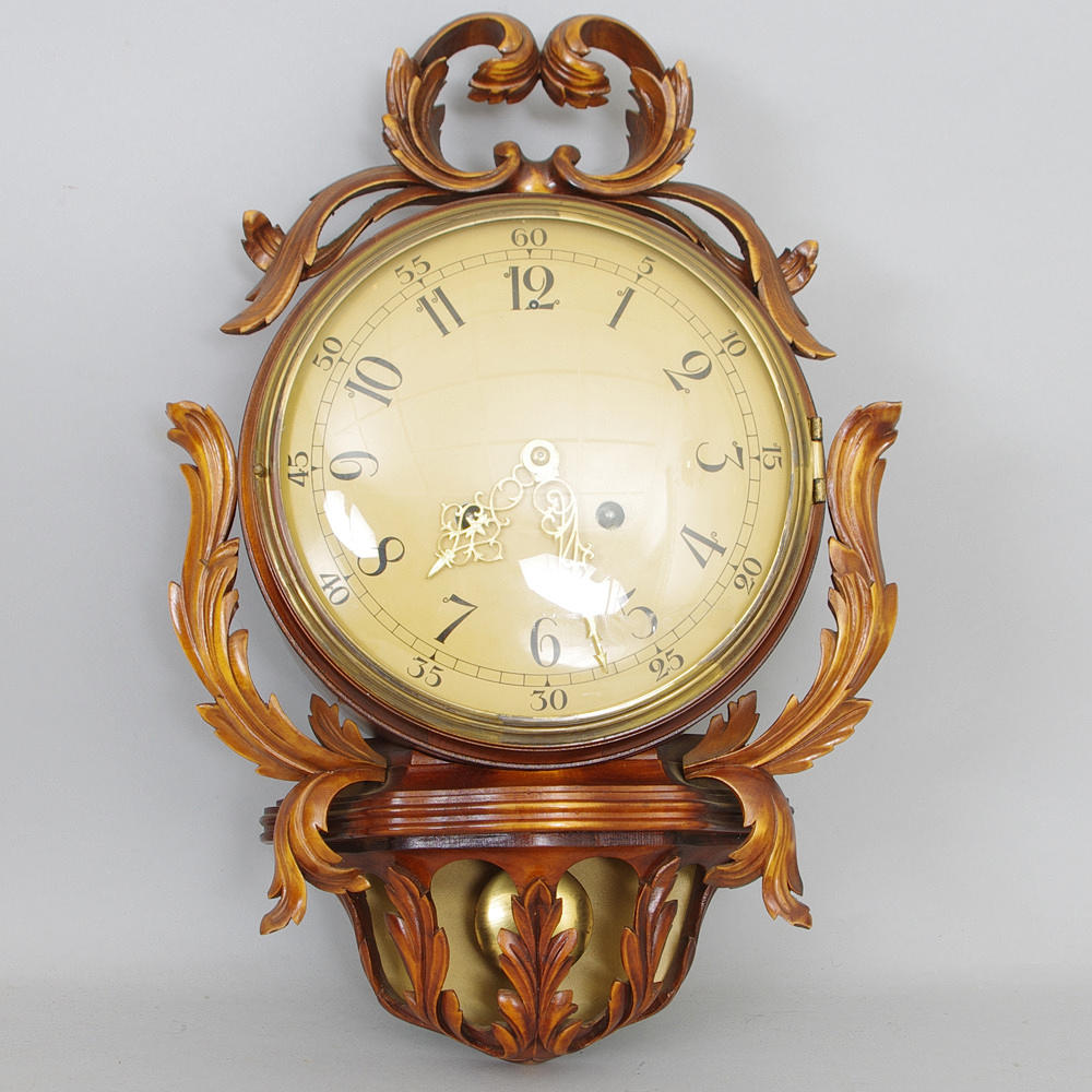 VÄGGPENDYL, mahogny, rokokostil.