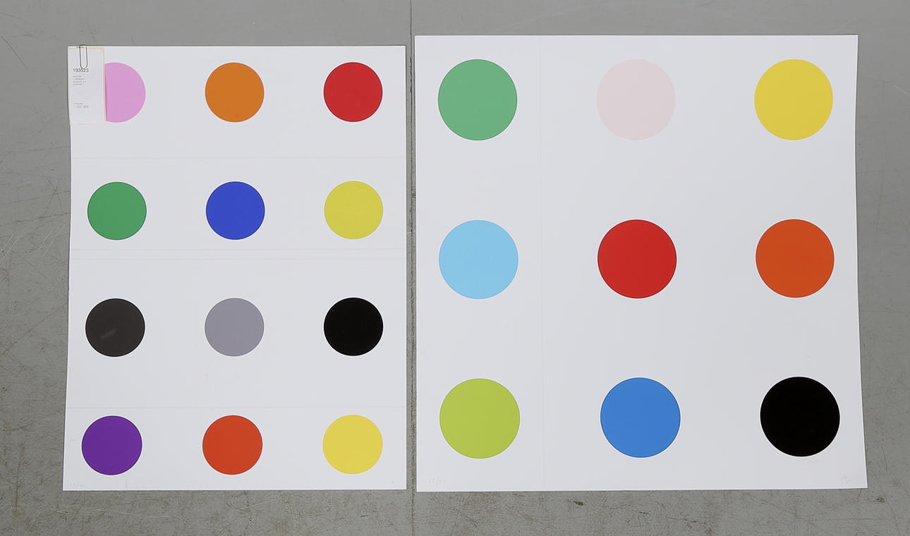 ANDERS LUNDBERG. Seriegrafi, 2 st. signerade.