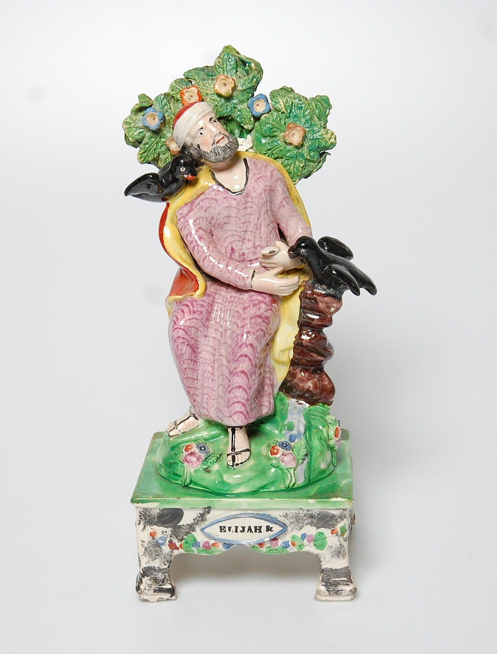 FIGURIN, porslin, " Elijah " tidig Staffordshire England, omkring 1830.