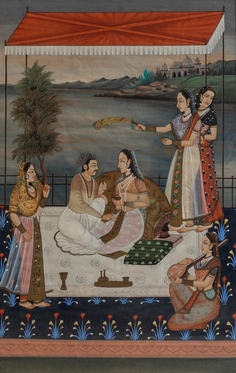 Indisk stof maleri. 20. århundrede.