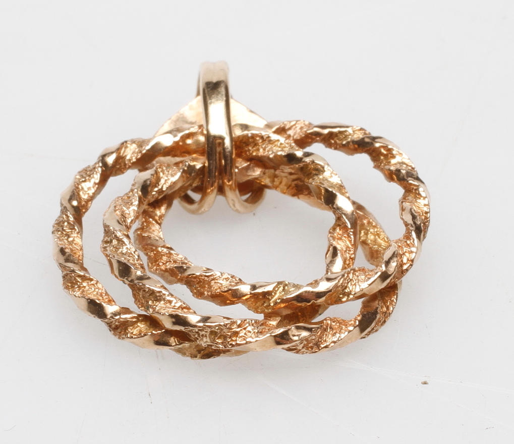 HÄNGE, 14k guld, vikt ca 6 gr.