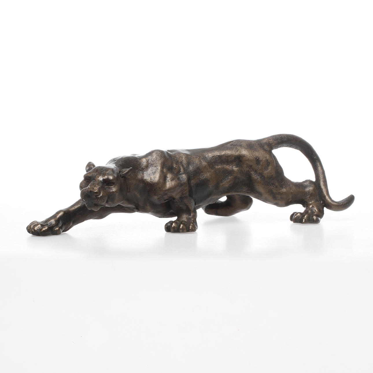 SKULPTUR, patinerad metall, panter.