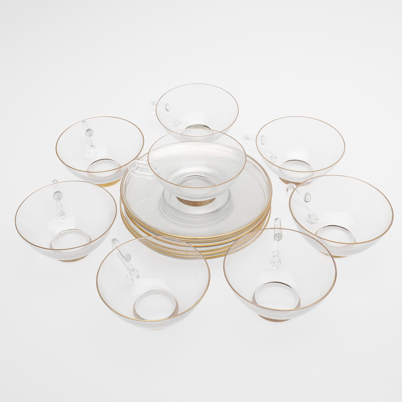 TEKOPPAR MED FAT, 8 st, Jena glas.