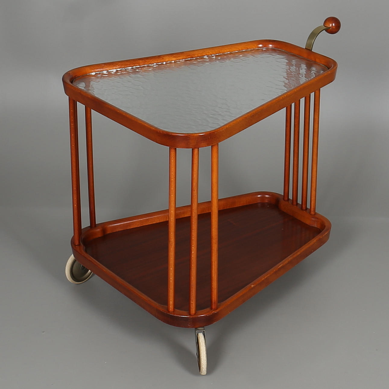 SERVERINGSVAGN, Troligen Nordiska Kompaniet. Mahogny. 1940/50 tal.