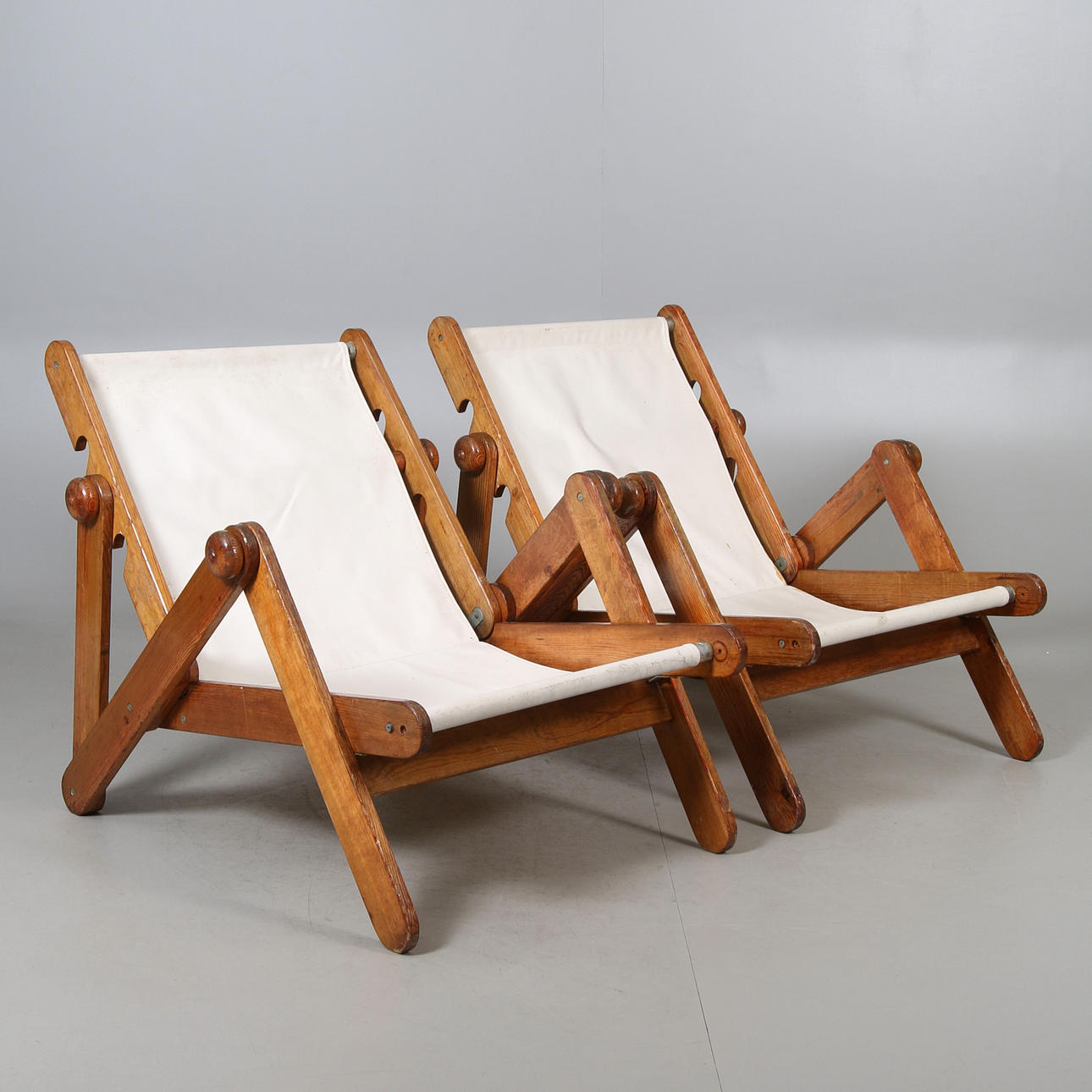 DÄCKSTOLAR, ett par, Brio Ferie, 1900-tal.