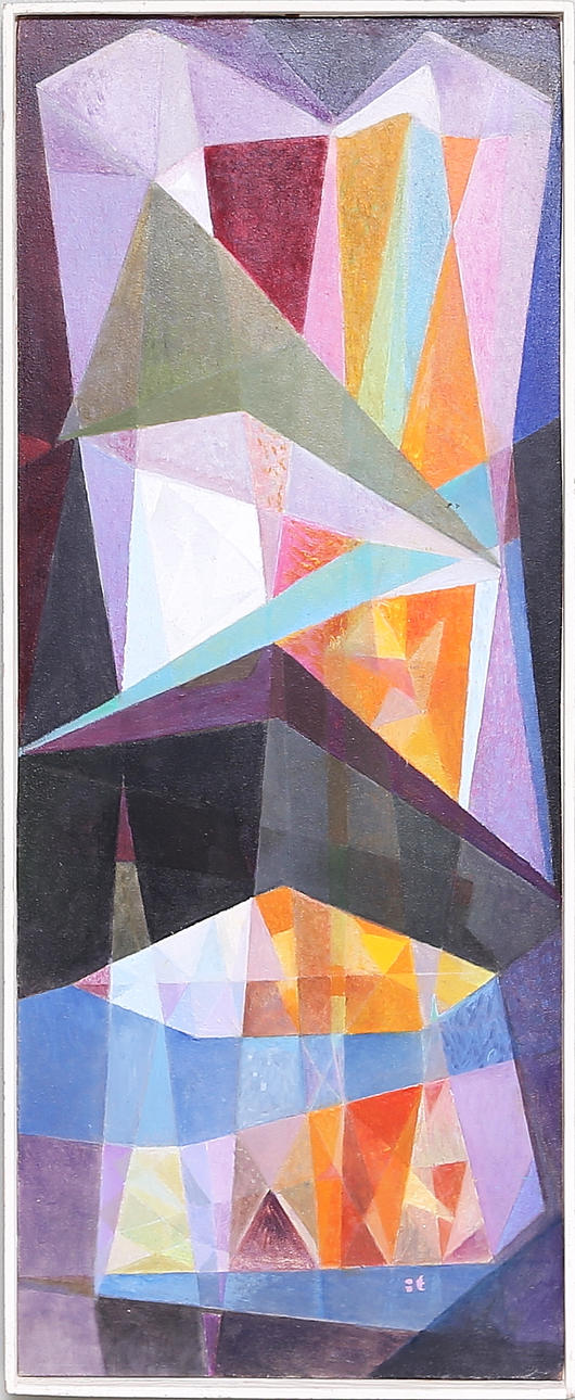 INGEGERD TORHAMN. Kyrkfönster, Olja på pannå.