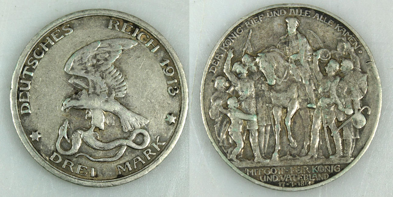 SILVERMYNT, 3 Mark, Empire - Preussen.