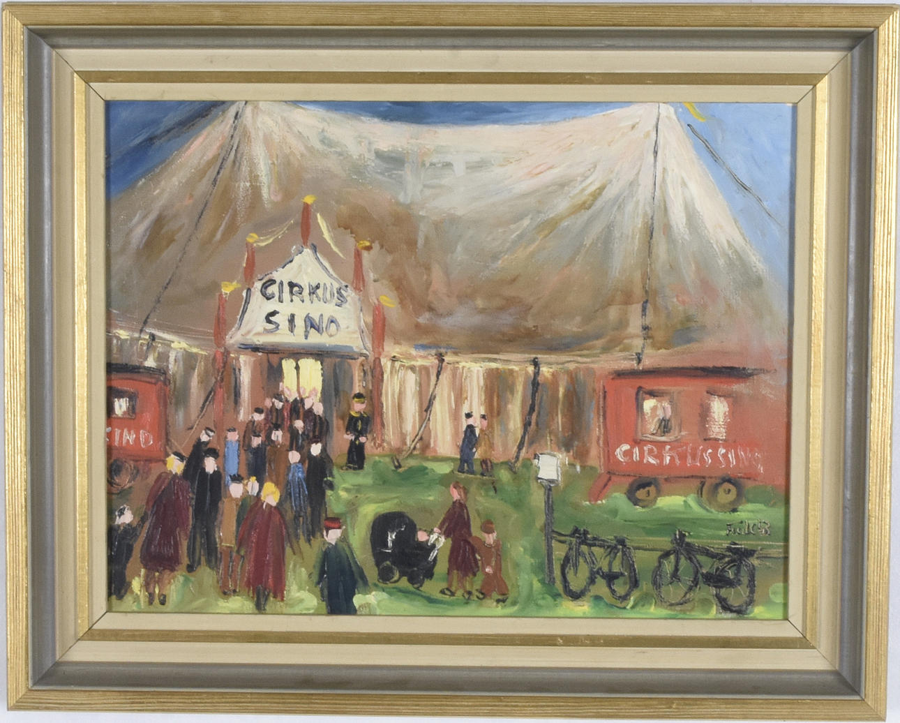 FREDE JENSEN. olie på lærred.