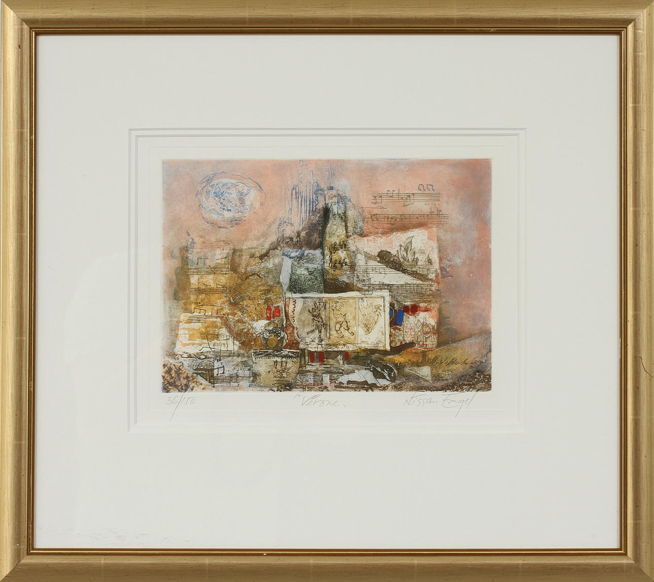 NISSAN ENGEL. "Verone", färglitografi, signerad och numrerad 36/150.